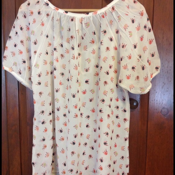 ❤SOLD❤"Forget Me Not" cute elephant pheasant top - Picture 4 of 4