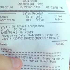 Sent out toms to you .