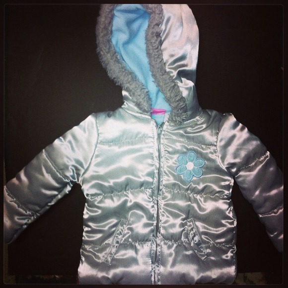 Lil girls winter coat sz. 18mons. Lt. blue color