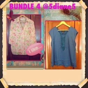 BUNDLE 4 @5diane5 Pink floral & Alfani tops