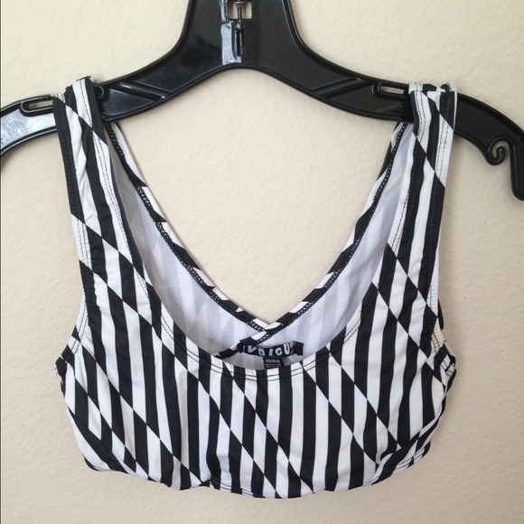 Adorable B&W striped Volcom bralette