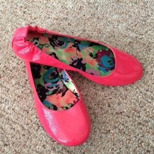 Hot Pink/Coral flats