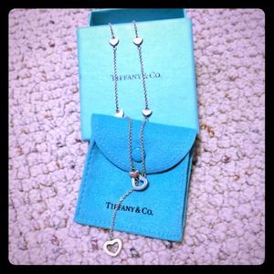 Authentic Tiffany and Co. Heart lariat necklace