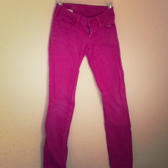 Denim - Purple skinny jeans!