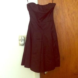 The Limited: Dark Brown Strapless Dress