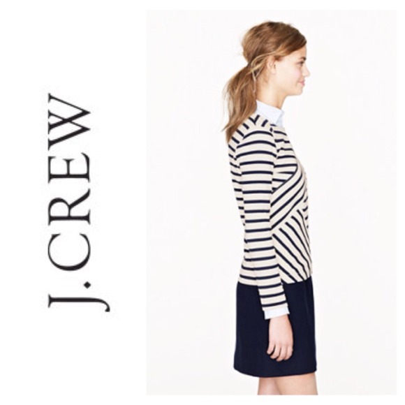 💢SOLD💢 J.Crew Diagonal Long-Sleeve Sailor Top - Picture 3 of 4