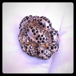 Banana Republic Bubble Ring with Black Stones