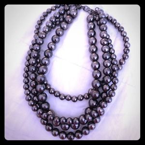 Black Bead Necklace