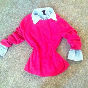 Pink 100% 2-ply cashmere sweater