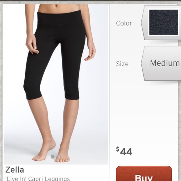 Sold Zella black Capri  just below the knee. NWOT