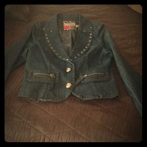 Forever 21 Denim Jacket With Studs