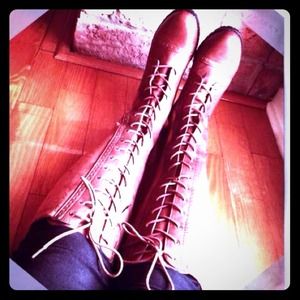 🚫REDUCED🚫Velvet & Leather military style boots