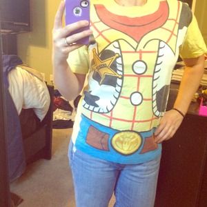 Disney Pixar Toy Story adult small Woody  Tshirt!!