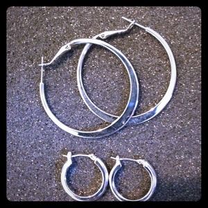 Lia Sophia Silver hoop earrings