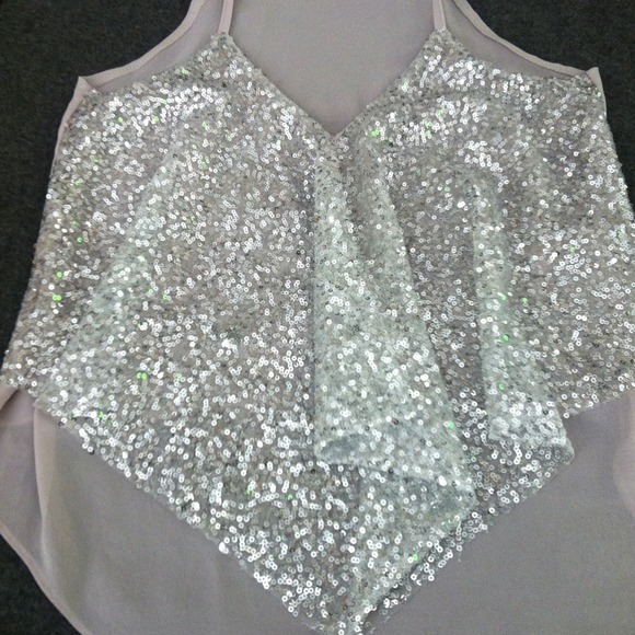213 sparkly top w semi sheer back - Picture 2 of 3