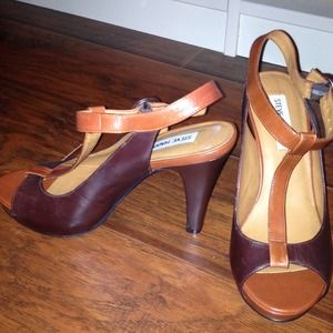 Steve Madden brown and camel colored heels