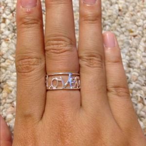"Love" sterling sliver ring BNWT