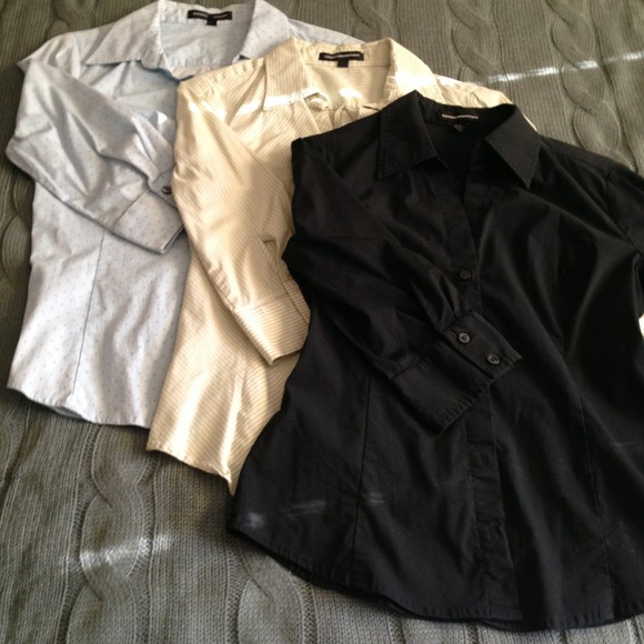 3 size small Express 3/4 sleeve button downs!