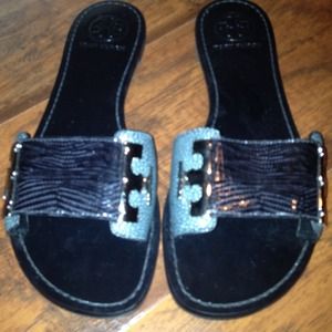 Tory Burch leather flip flops
