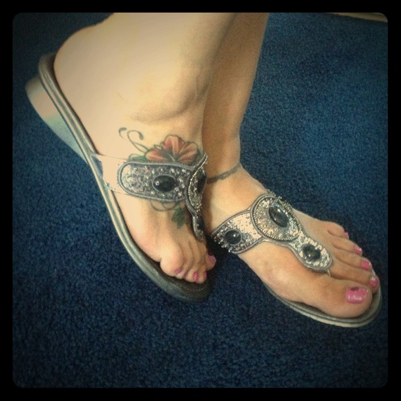 Gray sandals