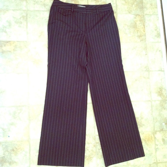 Ann Taylor Navy pinstriped pants