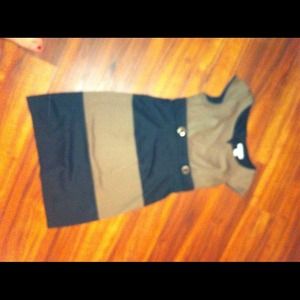 Black and brown striped dress