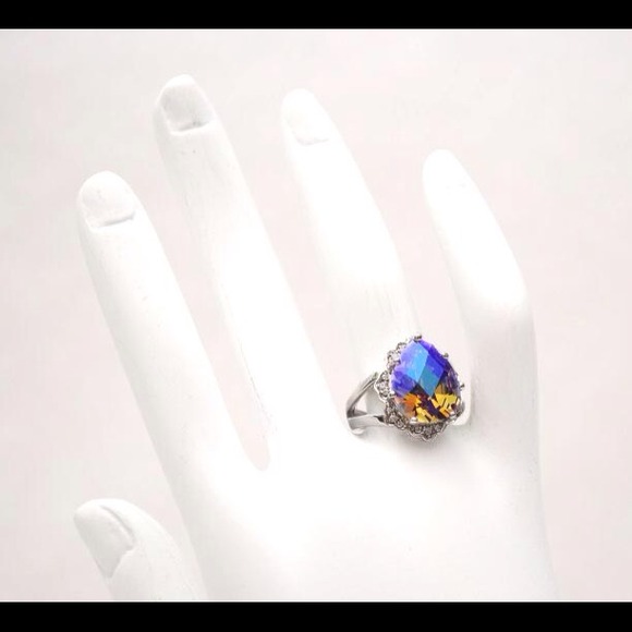 Brilliant Blue Mystic Ring 13CT Size 5