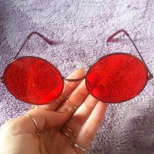 ✋ON HOLD✋ - Red Tinted Round Sunglasses