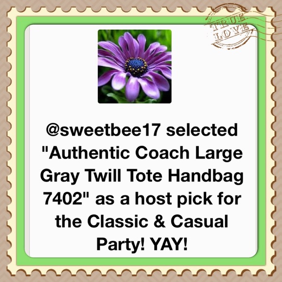 🎉HP 3/16🎉 Coach Large Twill Tote Handbag - Picture 2 of 4