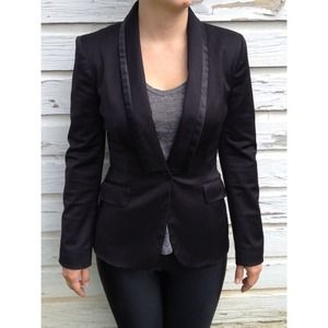 RESERVED // Zara Black Satin Tux Jacket