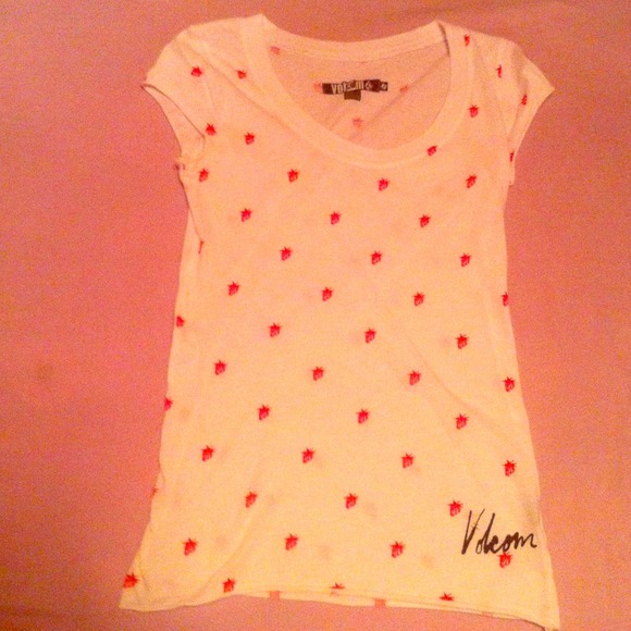 Strawberry Volcom shirt