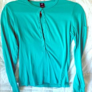Teal Long Sleeve Top GAP