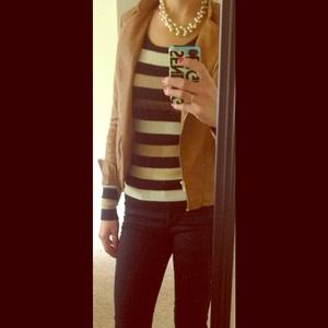 SOLD ****The Limited, striped, stretchy sweater