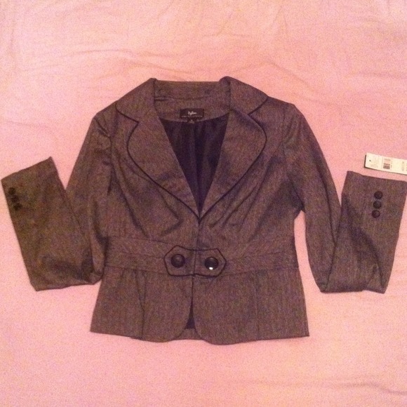 Chambray gray blazer