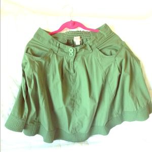 Army Green Flowy Skirt