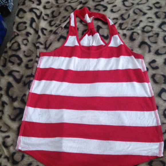 🙅SOLD!!!  Red & white stripped shirt