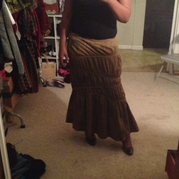 Mermaid skirt sz L olive brown tie dye - Picture 4 of 4
