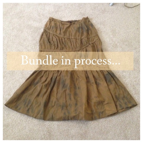 Mermaid skirt sz L olive brown tie dye - Picture 1 of 4
