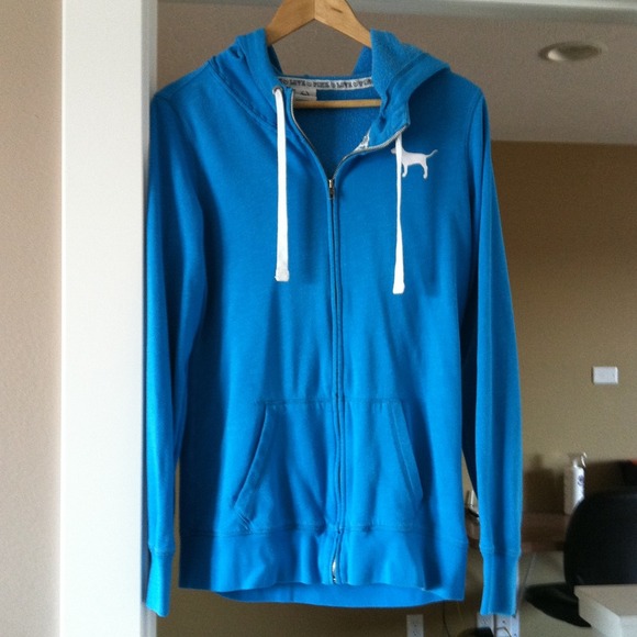 Victoria's Secret Pink teal hoodie