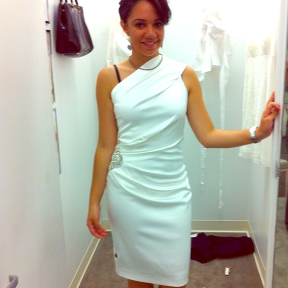 White Silk with Pearl Finish Wedding Dress