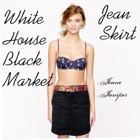 White House Black Market Skirt & Belt Bundle