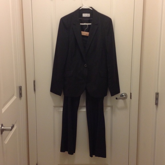 CK stripes grey suit
