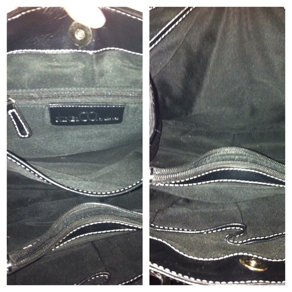 💋NINE &CO BLACK PATENT LEATHER HANDBAG💋 - Picture 4 of 4