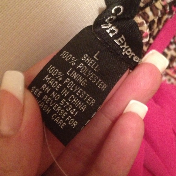 NWT Hot Pink Cheetah Leopard Print Strapless Dress - Picture 3 of 3