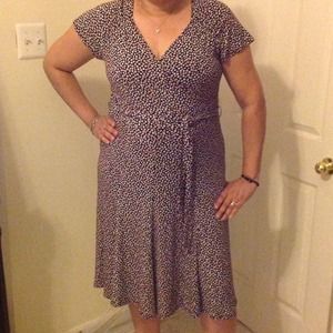 Black Dress with Wht/Red Polka Dots