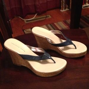 Denim inspired wedges