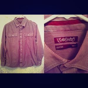 MEN Red Stripe Flannel