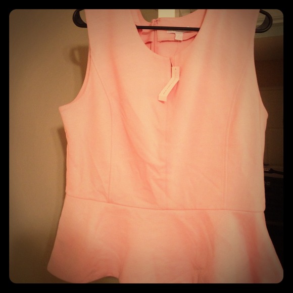NY&CO Pink Peplum Top XL NWT