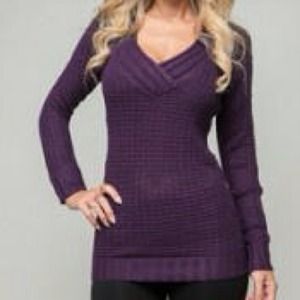 Purple v-neck sweater