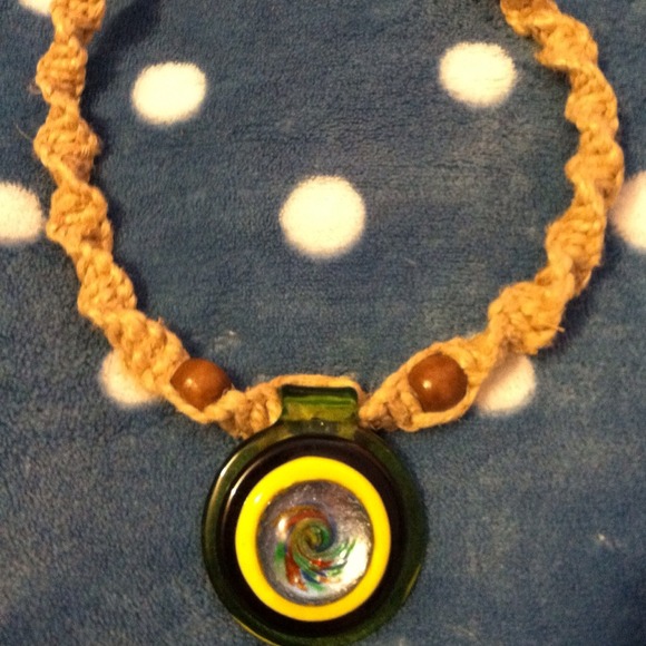 Handmade hemp necklace